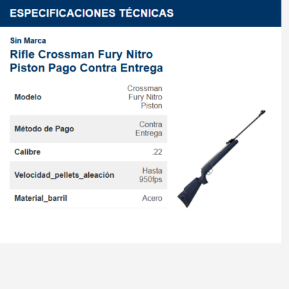 rifle-crossman-fury-nitro-piston-pago-contra-entrega