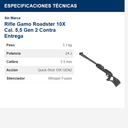 rifle-gamo-roadster-10x-cal-55-gen-2-contra-entrega