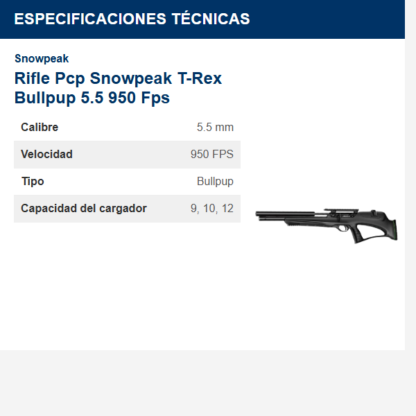 rifle-pcp-snowpeak-t-rex-bullpup-55-950-fps