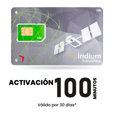 Activacion Telefonia Satelital Iridium 100 Minutos 30 d/v