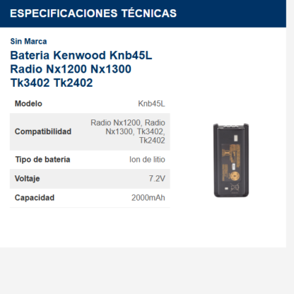 bateria-kenwood-knb45l-radio-nx1200-nx1300-tk3402-tk2402