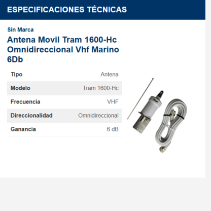 antena-movil-tram-1600-hc-omnidireccional-vhf-marino-6db