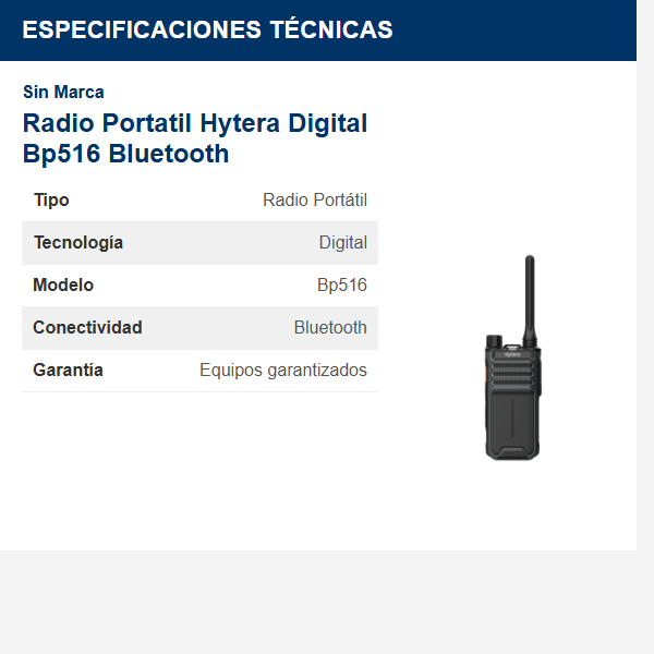 radio-portatil-hytera-digital-bp516-bluetooth