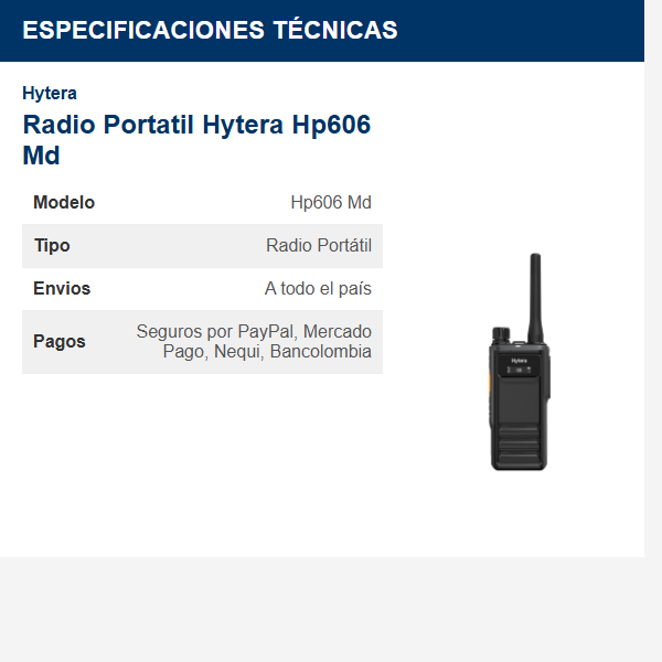 radio-portatil-hytera-hp606-md
