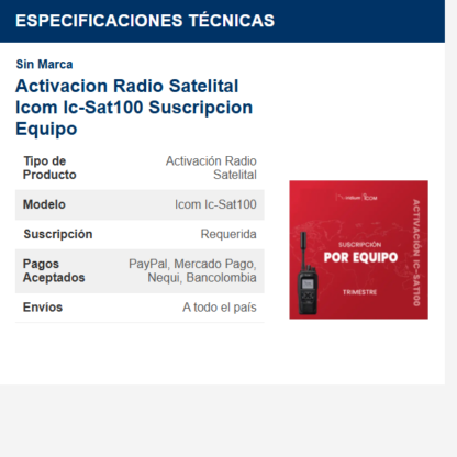 activacion-radio-satelital-icom-ic-sat100-suscripcion-equipo