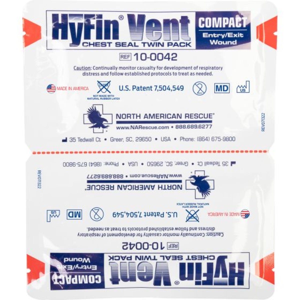 5.11 Apósito y sellado torácico North American Rescue™ - Hyfin