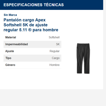 pantalón-cargo-apex-softshell-5k-de-ajuste-regular-511--para-hombre