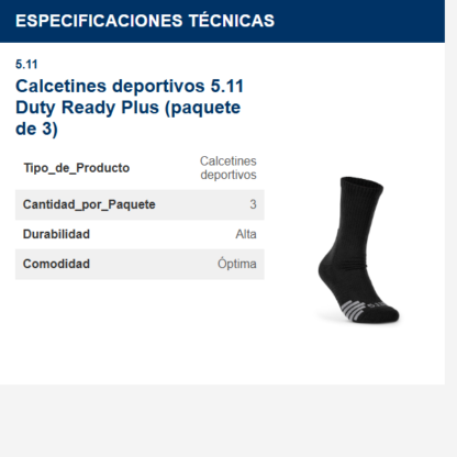 calcetines-deportivos-511-duty-ready-plus-paquete-de-3
