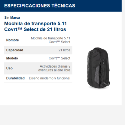 mochila-de-transporte-511-covrt-select-de-21-litros