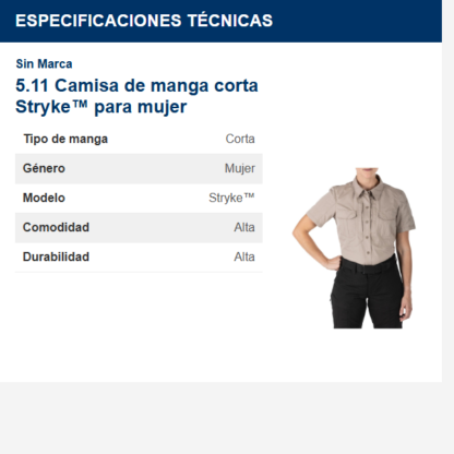 511-camisa-de-manga-corta-stryke-para-mujer