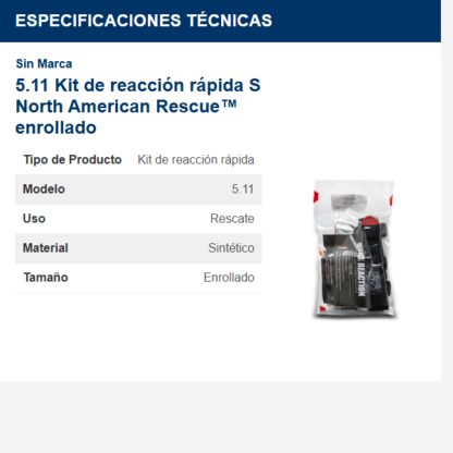 511-kit-de-reacción-rápida-s-north-american-rescue-enrollado