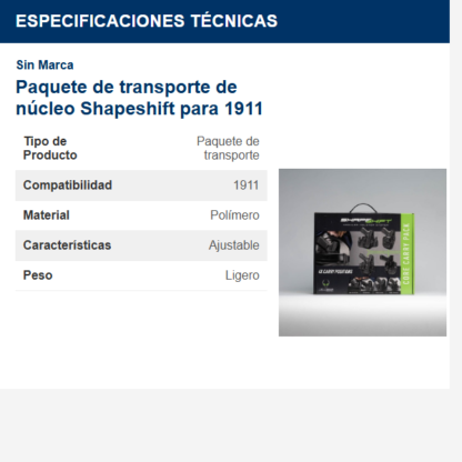 paquete-de-transporte-de-núcleo-shapeshift-para-1911