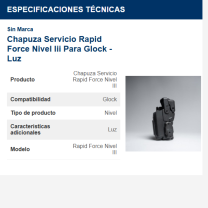 chapuza-----servicio-rapid-force-nivel-iii-para-glock---luz