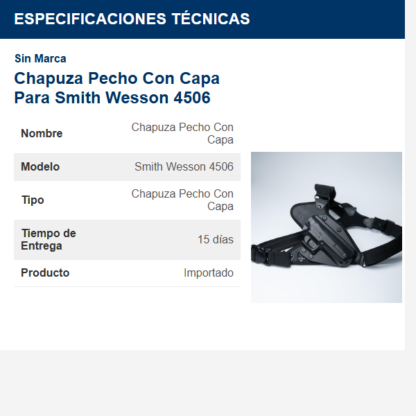 chapuza-----pecho-con-capa-para-smith-wesson-4506