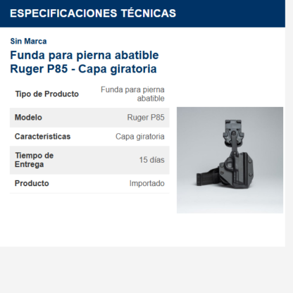 funda-para-pierna-abatible-ruger-p85---capa-giratoria