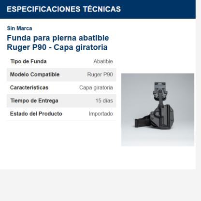 funda-para-pierna-abatible-ruger-p90---capa-giratoria