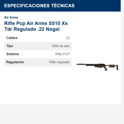 rifle-pcp-air-arms-s510-xs-tdr-regulado-22-nogal