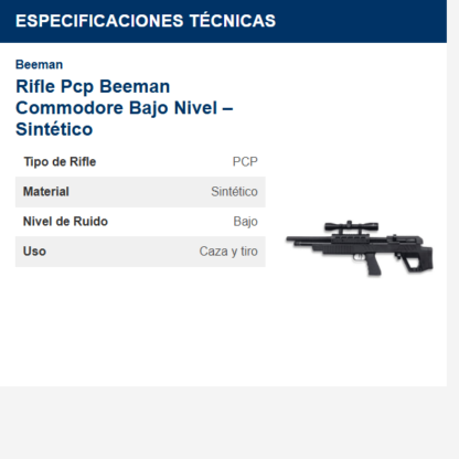 rifle-pcp-beeman-commodore-bajo-nivel--sintético