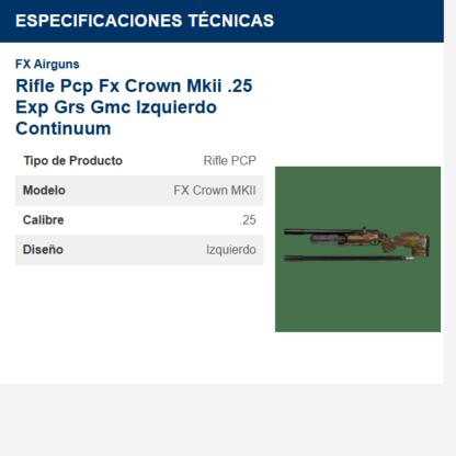 rifle-pcp-fx-crown-mkii-25-exp-grs-gmc-izquierdo-continuum