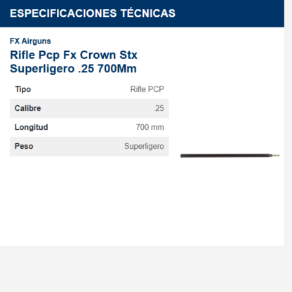 rifle-pcp-fx-crown-stx-superligero-25-700mm