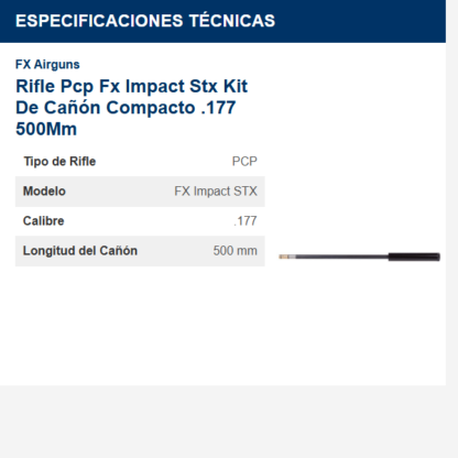 rifle-pcp-fx-impact-stx-kit-de-cañón-compacto-177-500mm
