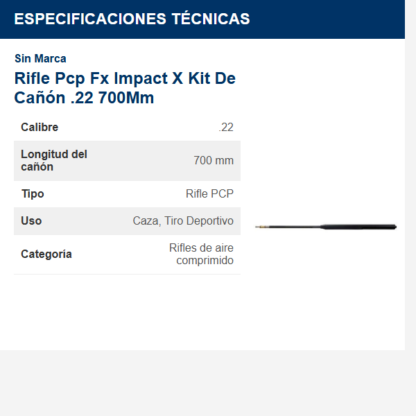 rifle-pcp-fx-impact-x-kit-de-cañón-22-700mm