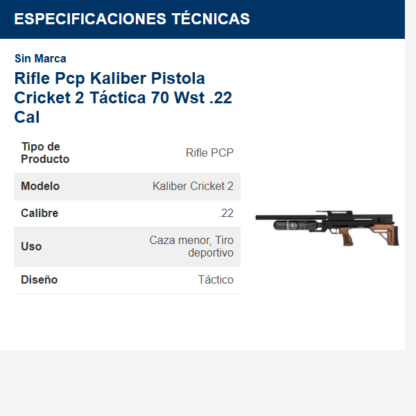 rifle-pcp-kaliber-pistola-cricket-2-táctica-70-wst-22-cal