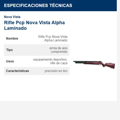 rifle-pcp-nova-vista-alpha-laminado
