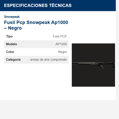 fusil-pcp-snowpeak-ap1000--negro