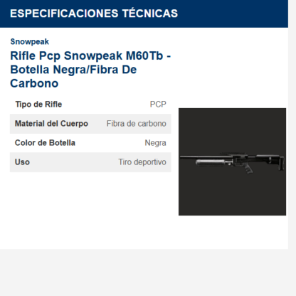 rifle-pcp-snowpeak-m60tb---botella-negrafibra-de-carbono